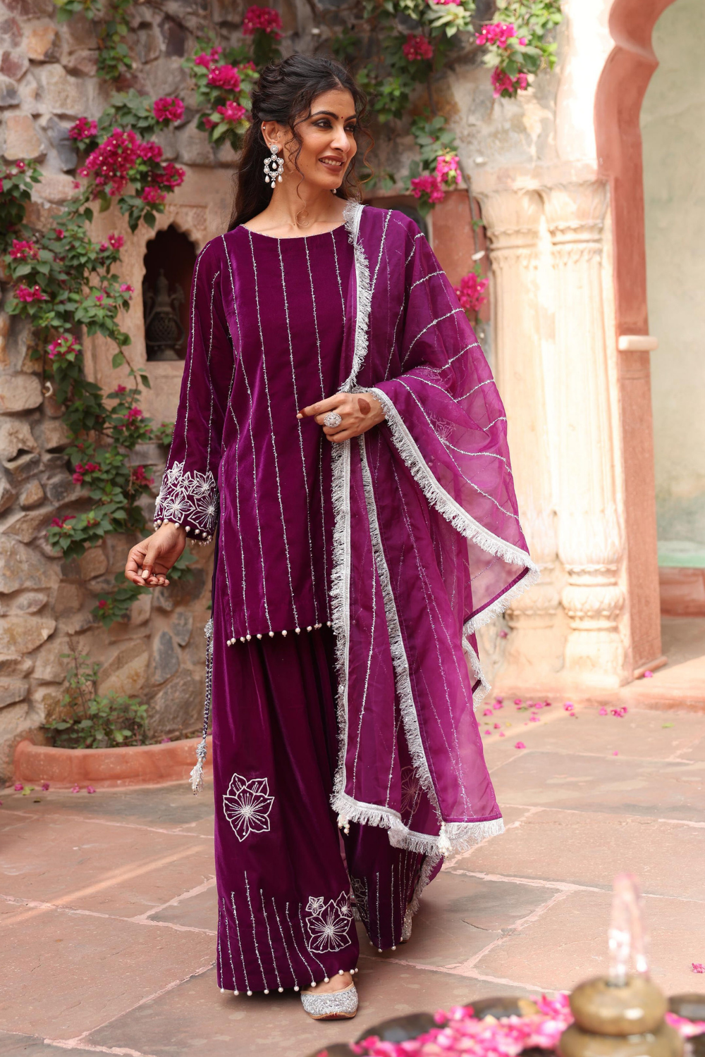 Purple Kurta Set