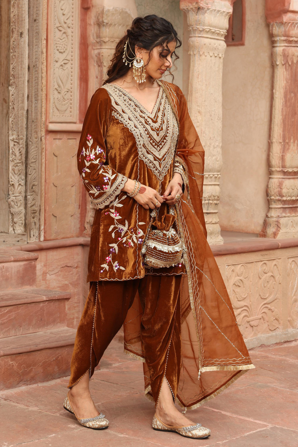 Honey Gold Dhoti Set