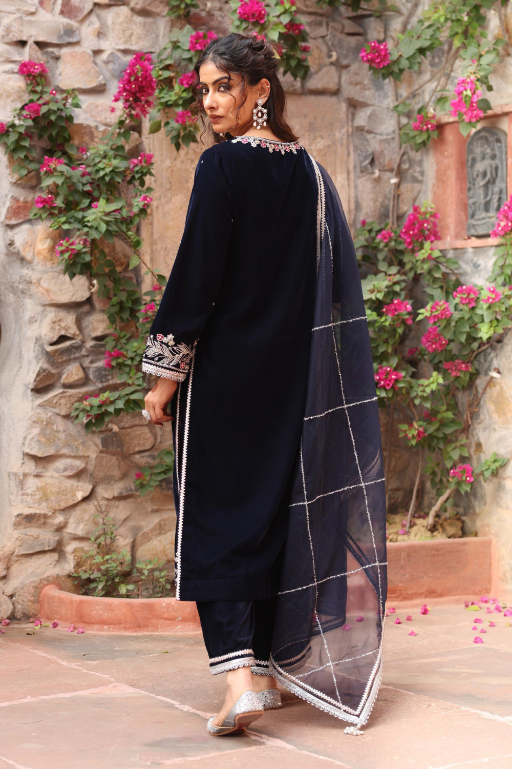 Navy Blue Kurta Set