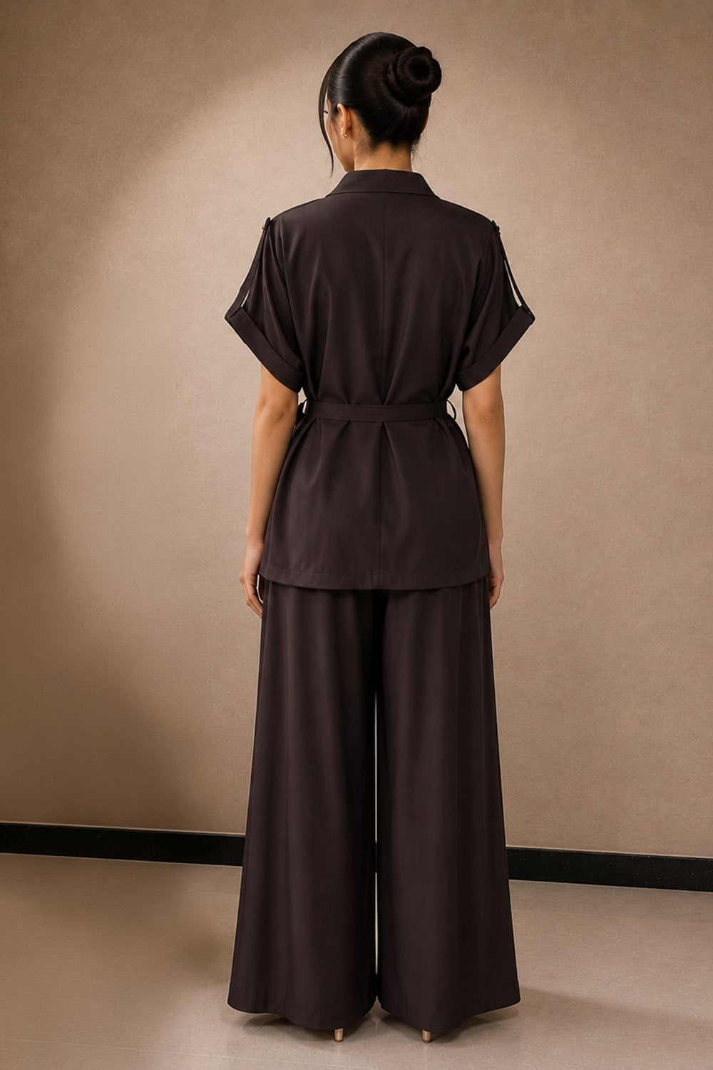 Grey Wrap Front Co-ord Set