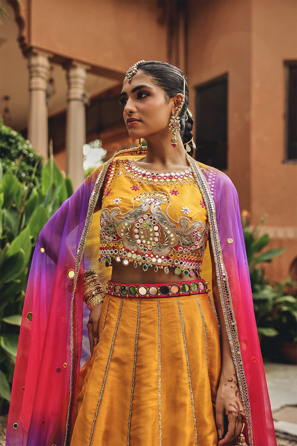 Mustard Heer Lehenga Set