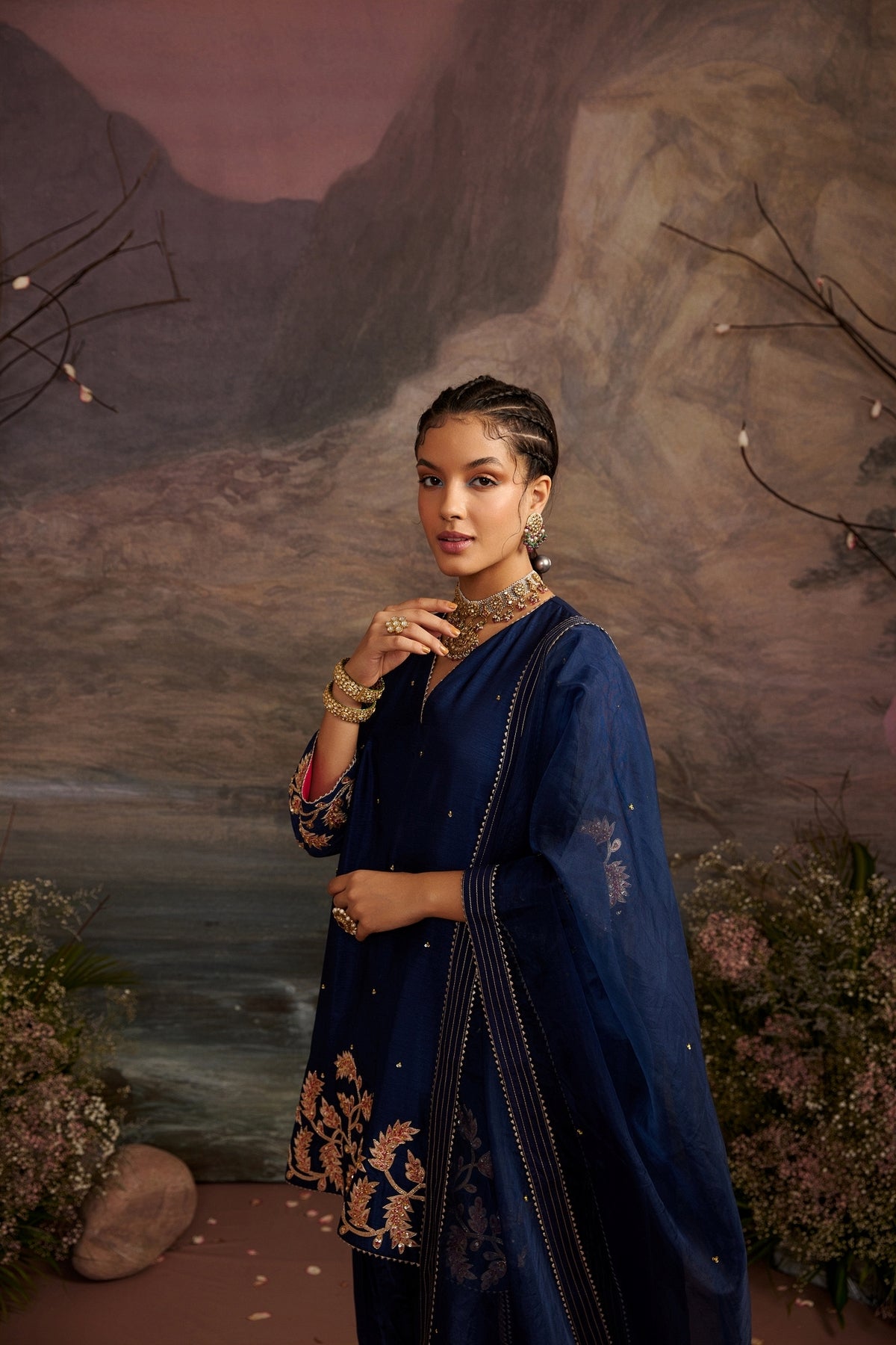 Palak - Navy Blue