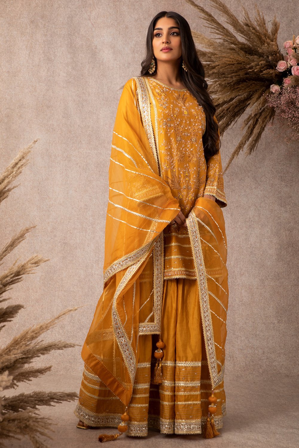 Mustard Straight Kurta Set - ajieshoberoi