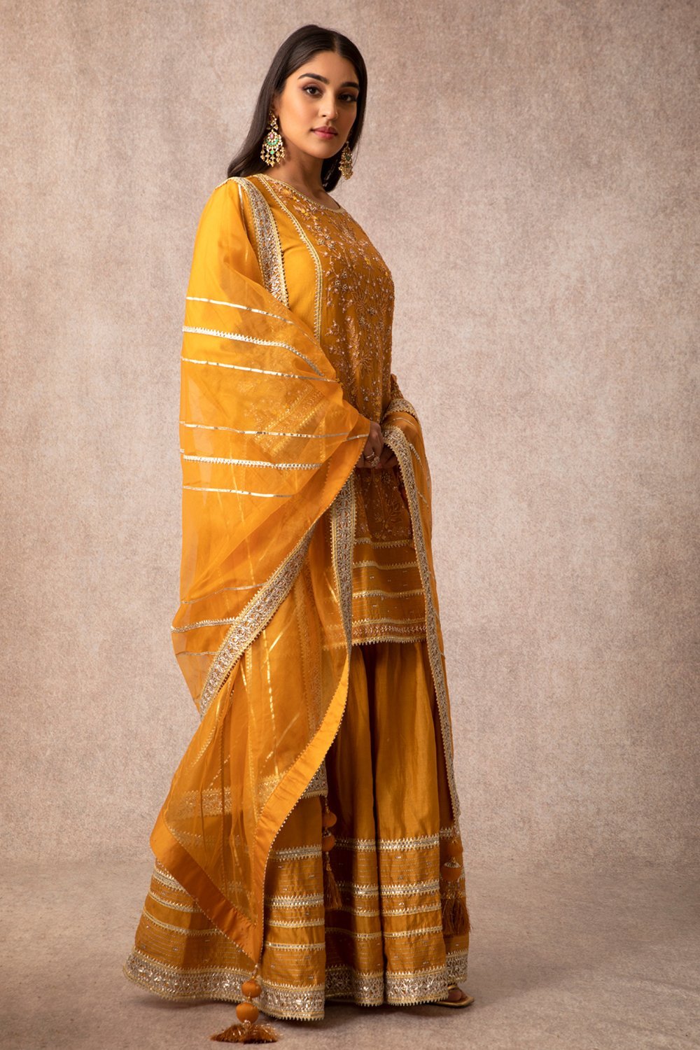 Mustard Straight Kurta Set - ajieshoberoi