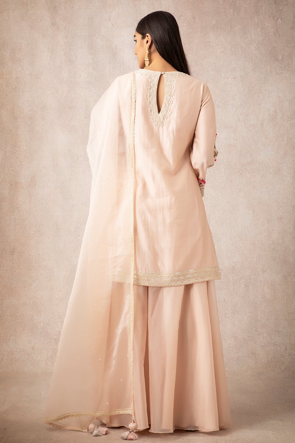 Salmon Short Kurta Set - ajieshoberoi