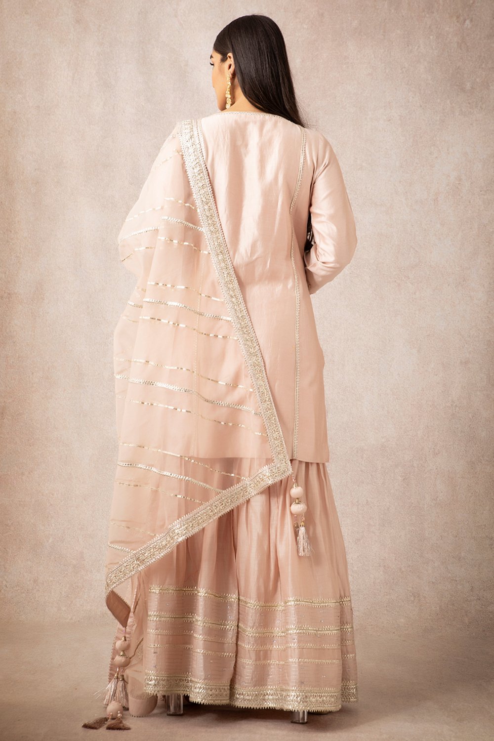 Salmon Straight Kurta Set - ajieshoberoi