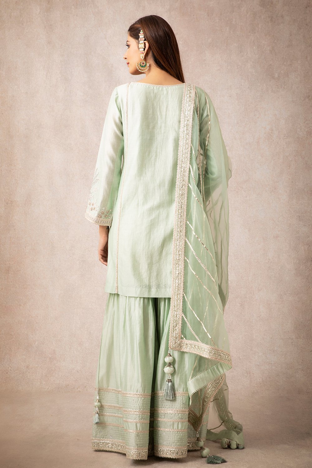 Sea Green Straight Kurta Set - ajieshoberoi