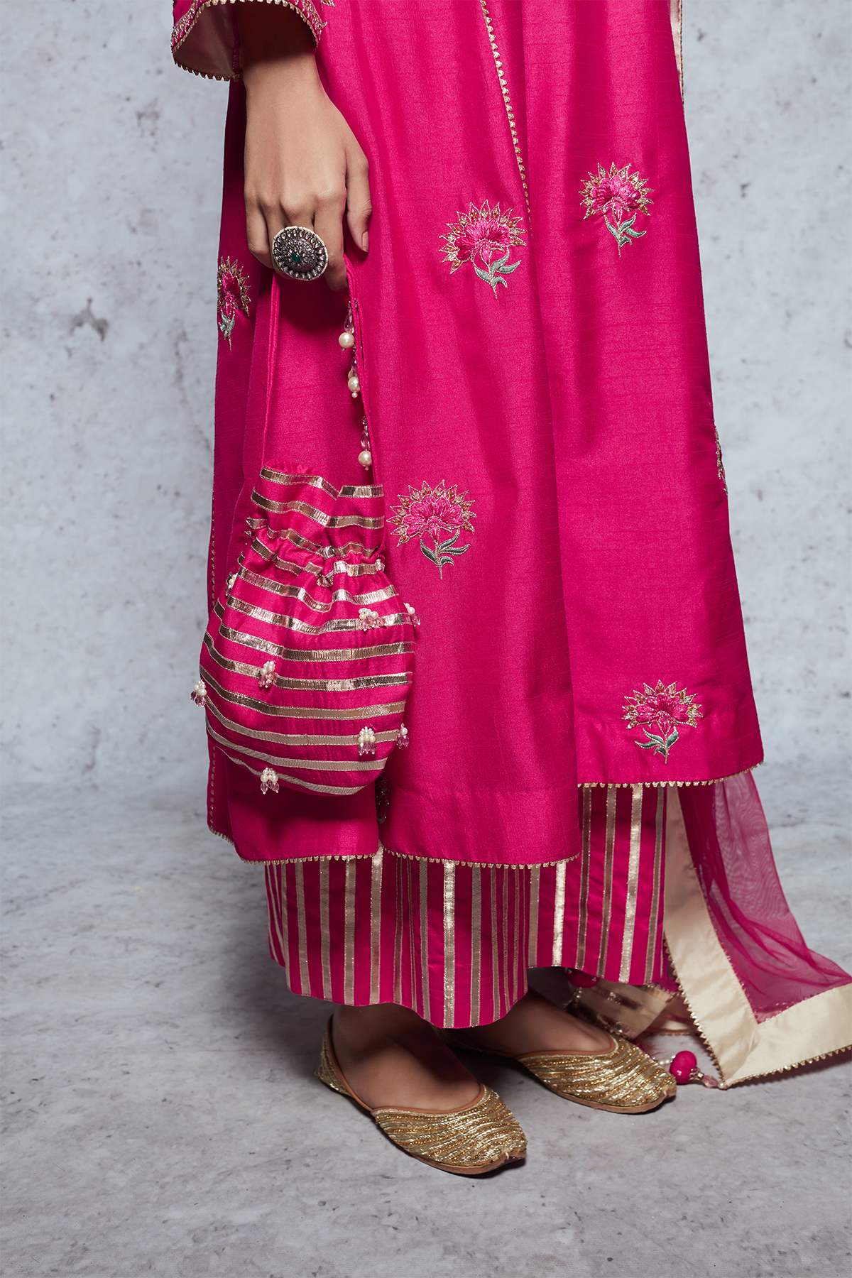 Tabassum - Rani Pink - ajieshoberoi