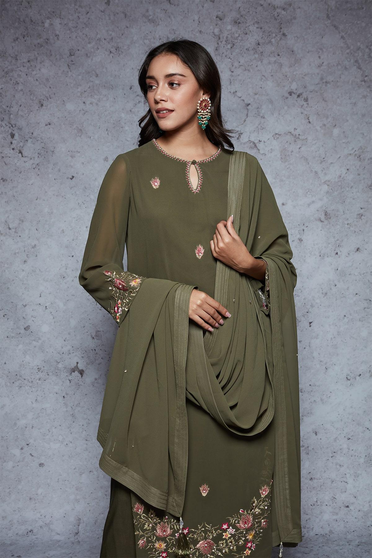 Waheeda - Olive - ajieshoberoi