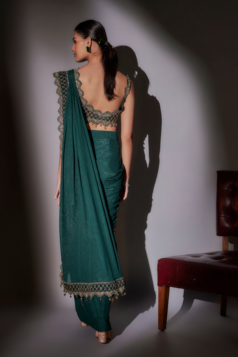 Rose Pre-Draped Saree