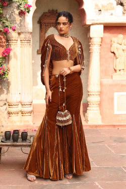 Honey Gold Sharara Set