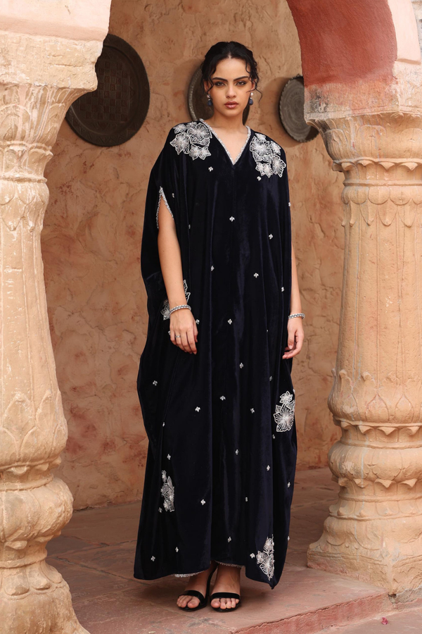 Navy Blue Kaftan Set