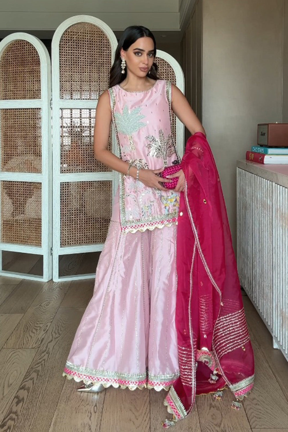 Arushi Mehra in Peach Gulzaar Bali