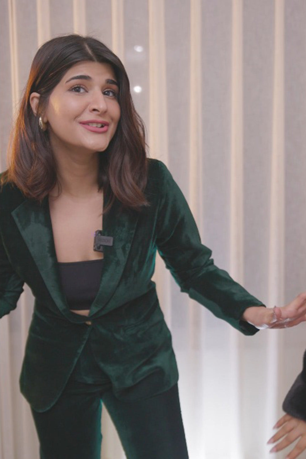 Deeksha Khurana in Zuri Silk Co-ord Set