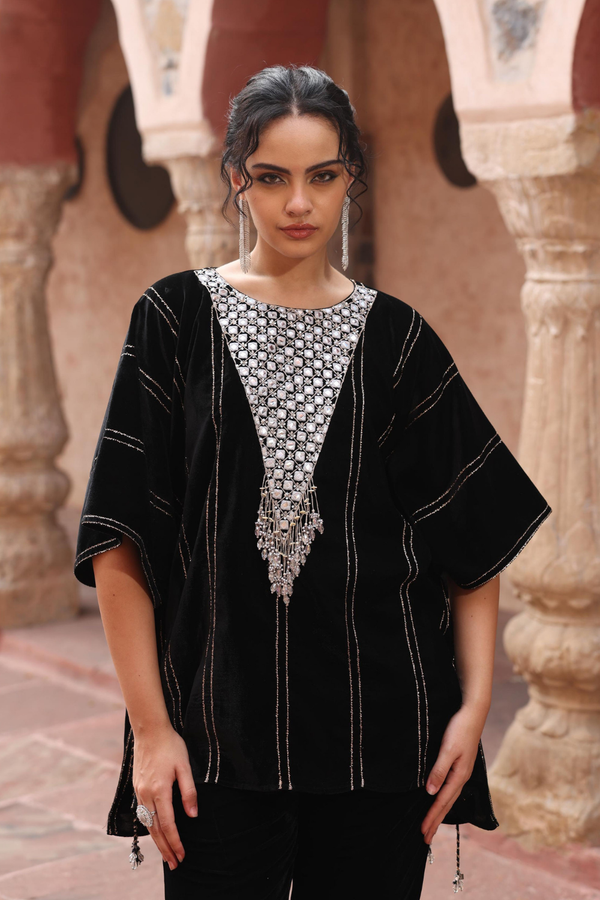 Black Kaftan Set