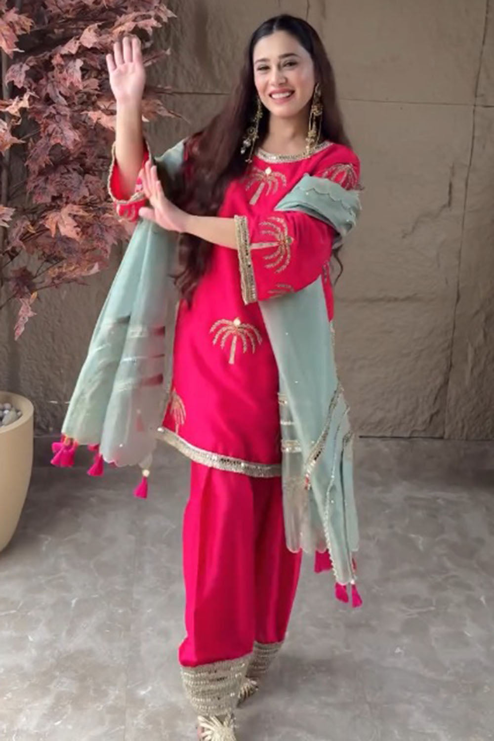 Ankita Raghav Arora in Rani Gul Bahar Set