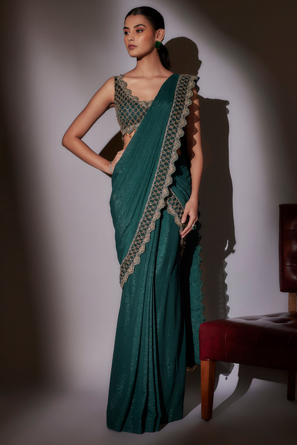 Rose Pre-Draped Saree