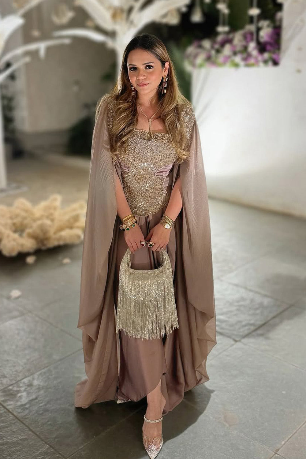 Heena Somani in Blossom Cape Set