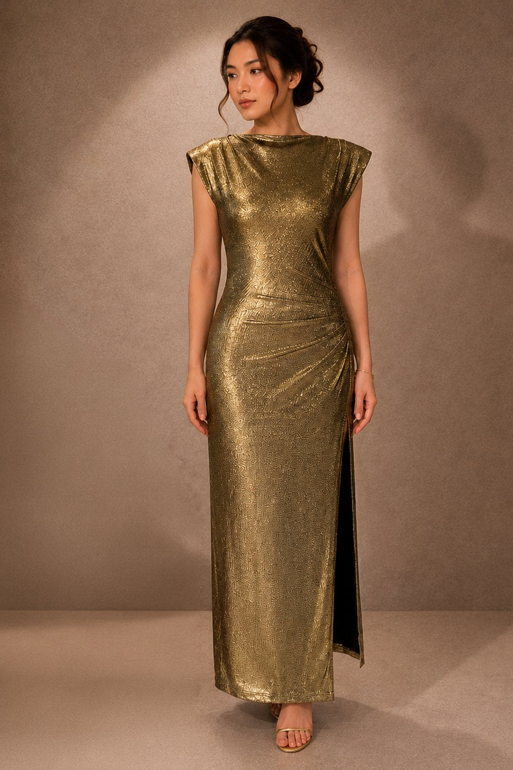 High Neckline Maxi Dress