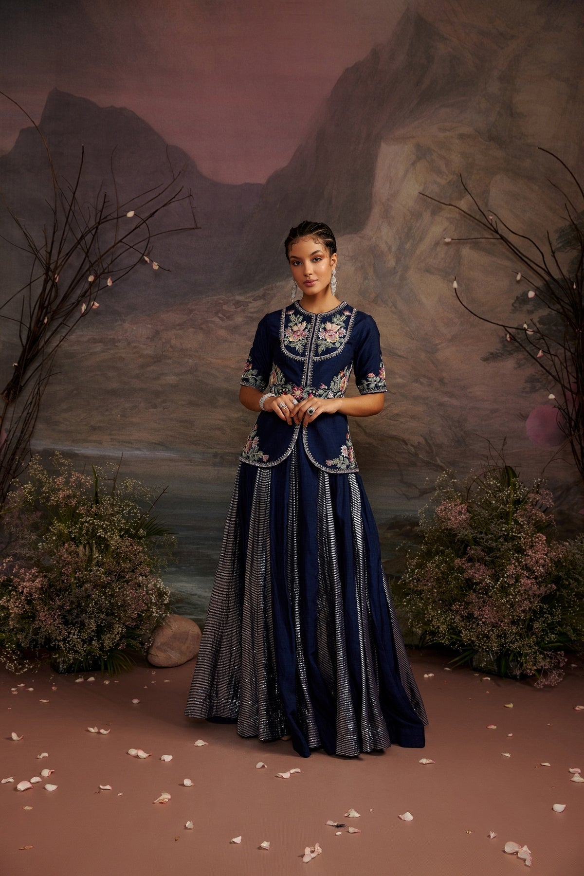Hoor - Navy Blue with dupatta