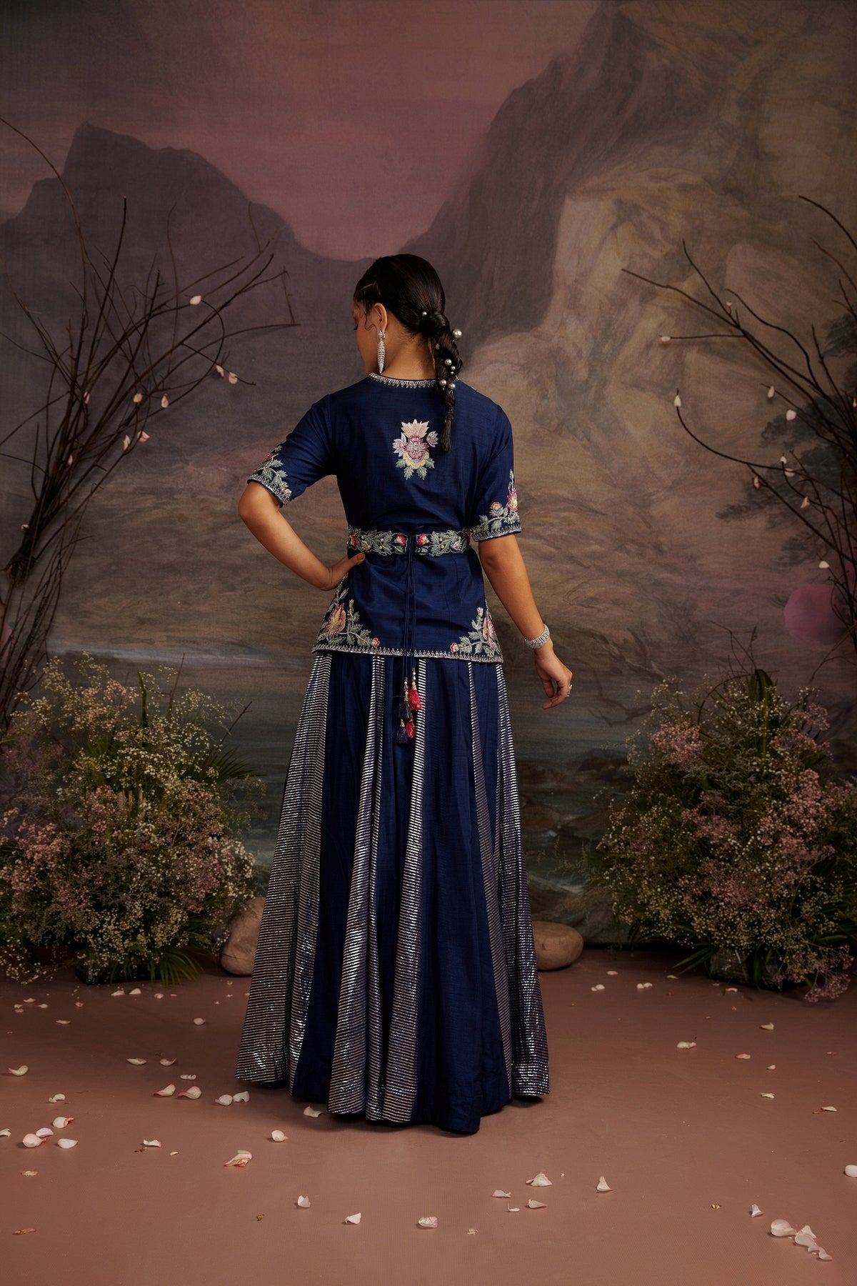Hoor - Navy Blue with dupatta