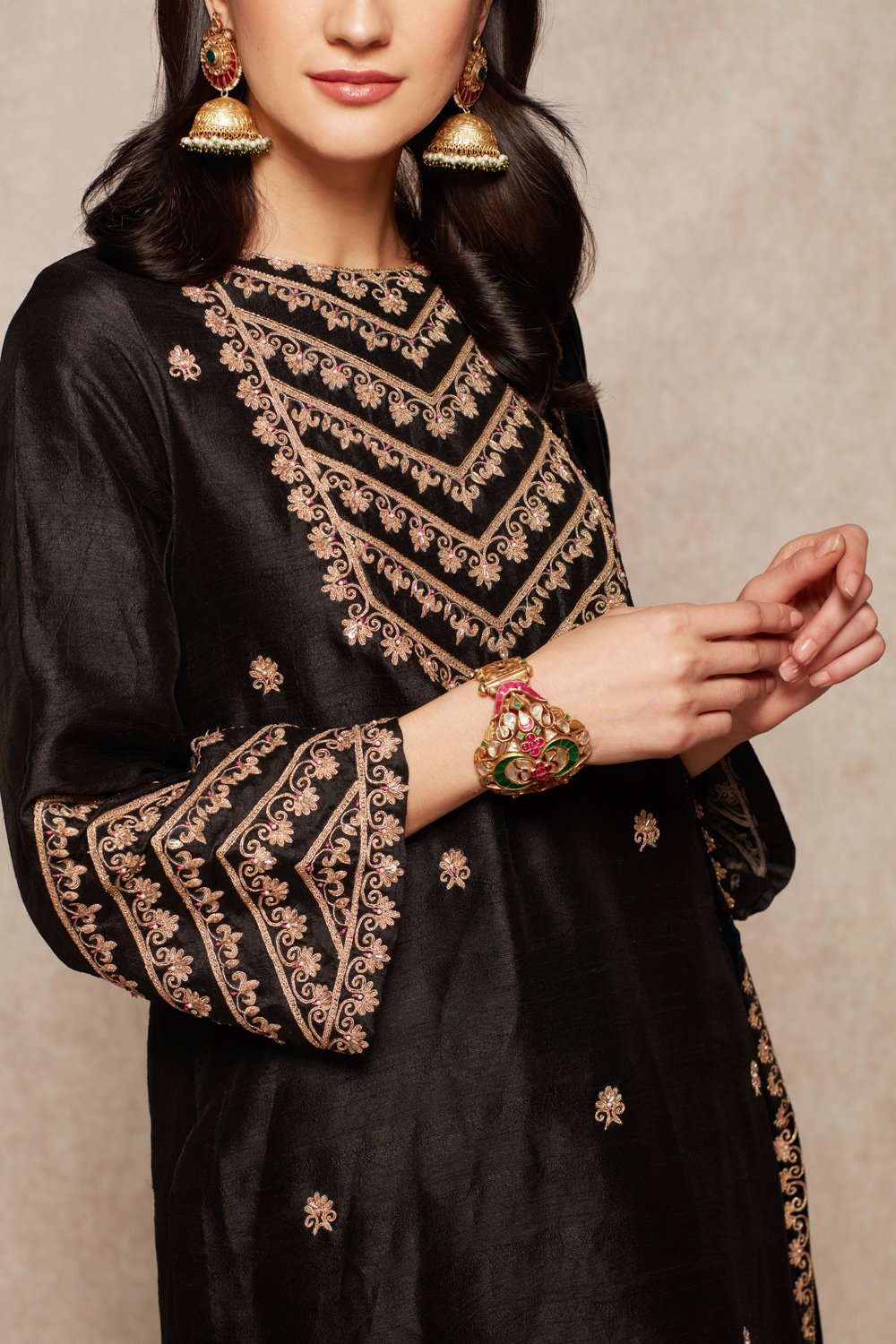 Black Kurta Set - ajieshoberoi