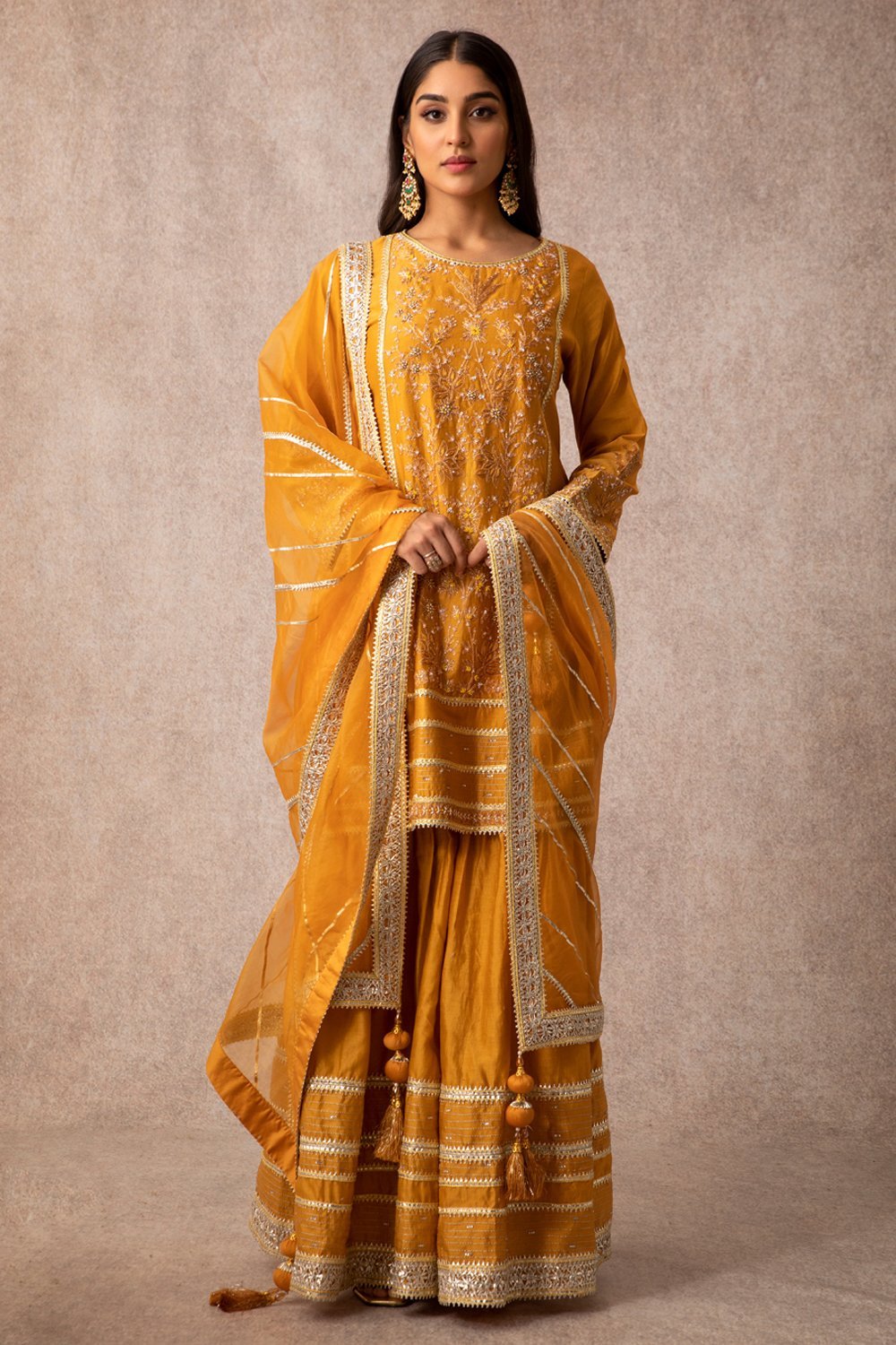 Mustard Straight Kurta Set - ajieshoberoi
