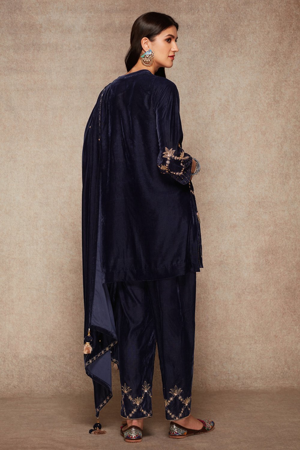 Navy Kurta Set - ajieshoberoi