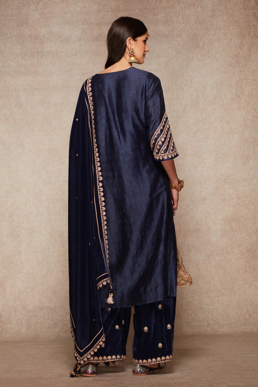 Navy Kurta Set - ajieshoberoi