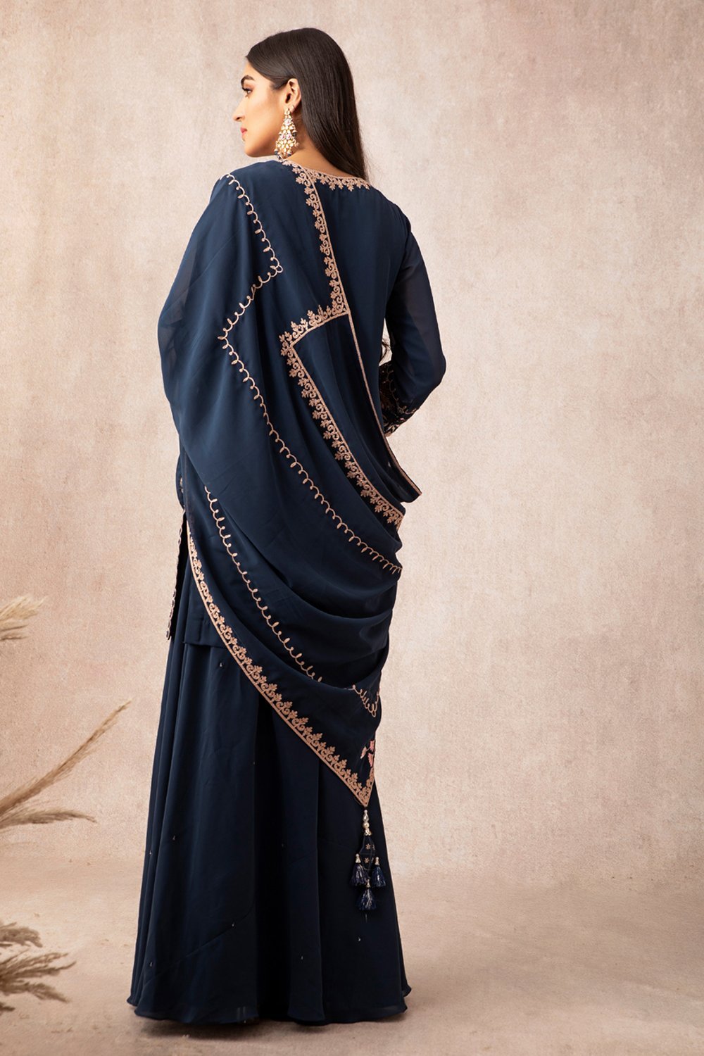 Navy Short Kurta Set - ajieshoberoi