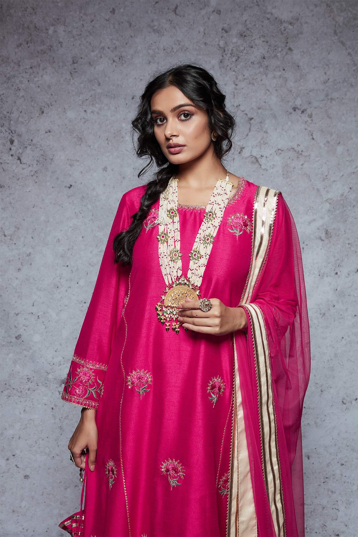 Tabassum - Rani Pink - ajieshoberoi