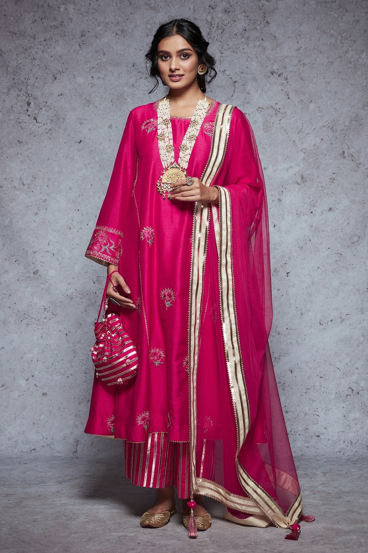 Tabassum - Rani Pink - ajieshoberoi