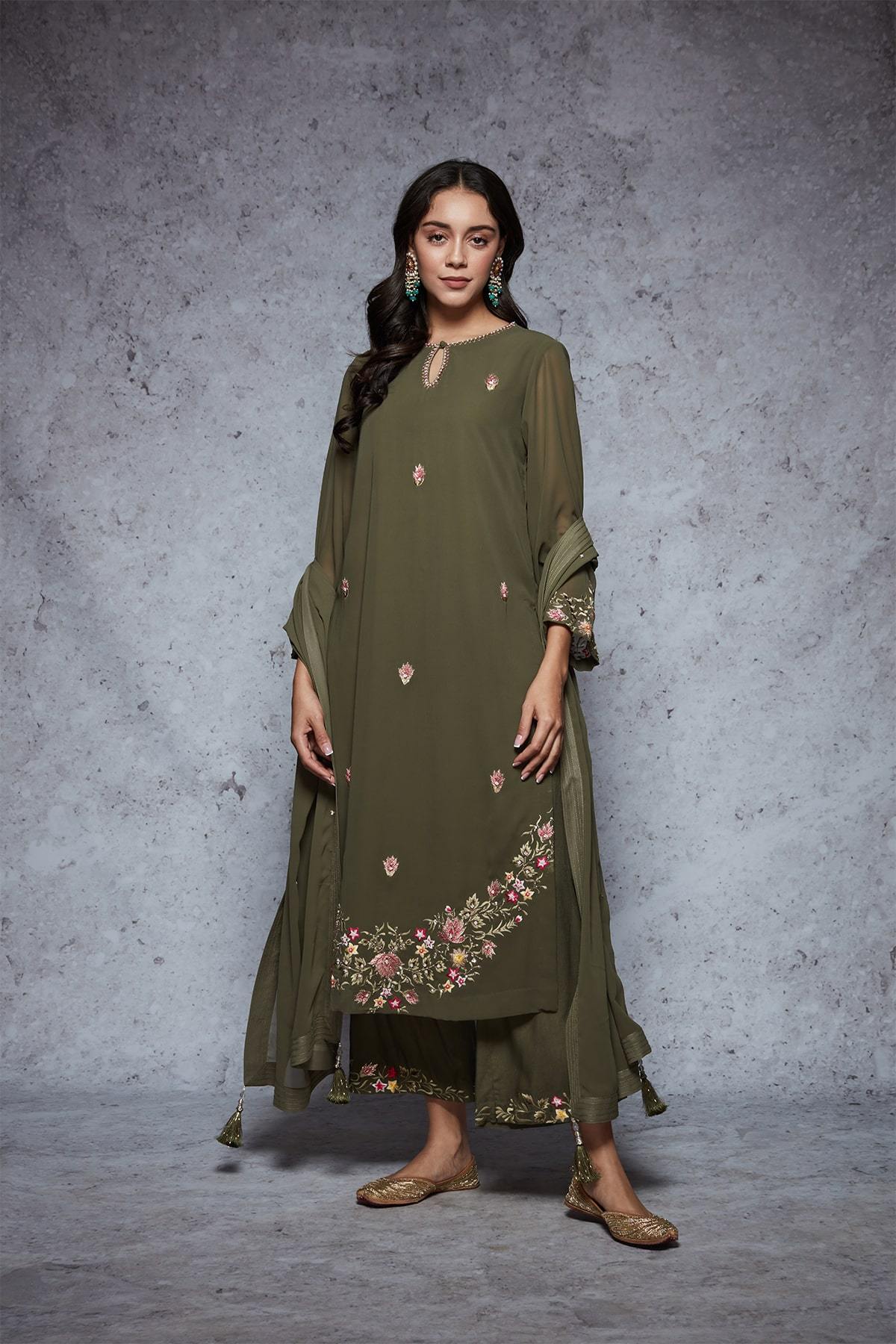 Waheeda - Olive - ajieshoberoi