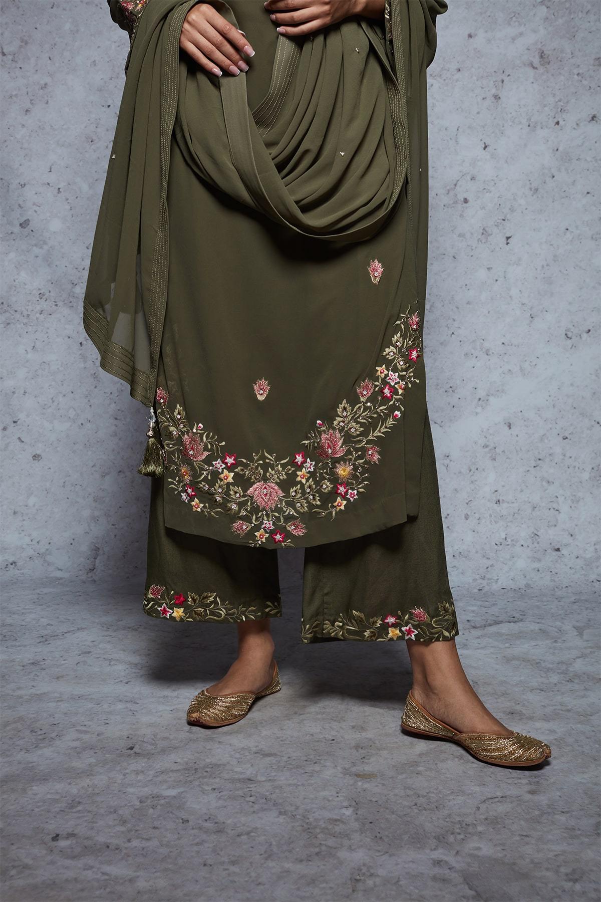Waheeda - Olive - ajieshoberoi