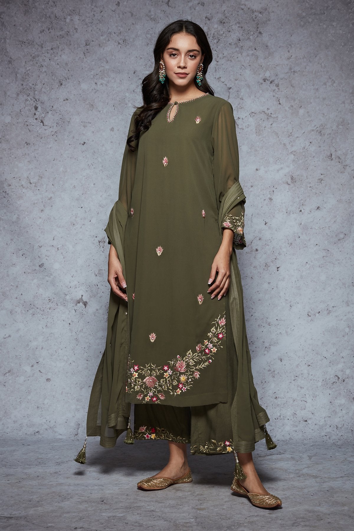 Waheeda - Olive - ajieshoberoi
