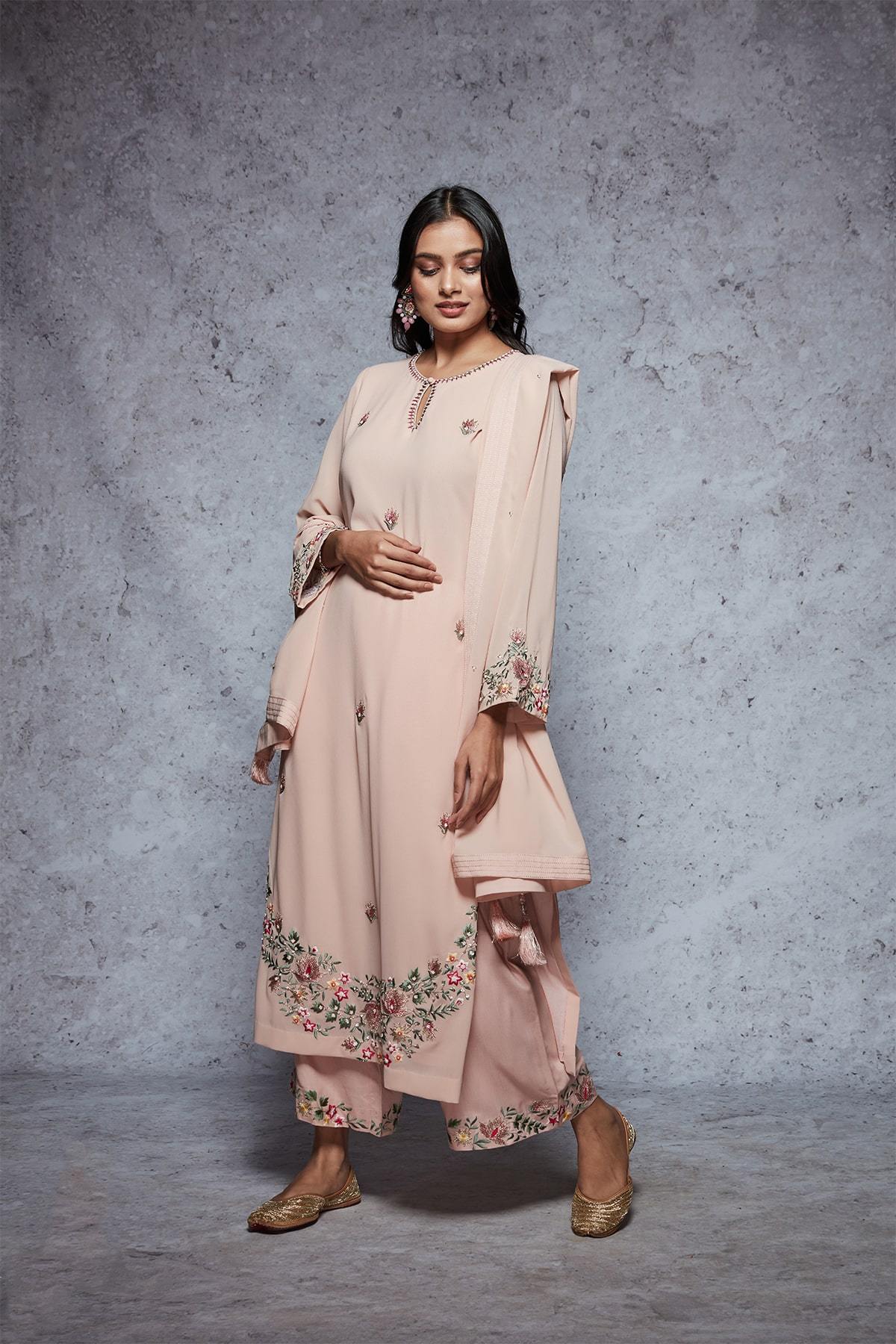 Waheeda - Peach - ajieshoberoi